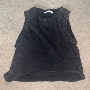 Double zero black halter neck tank top